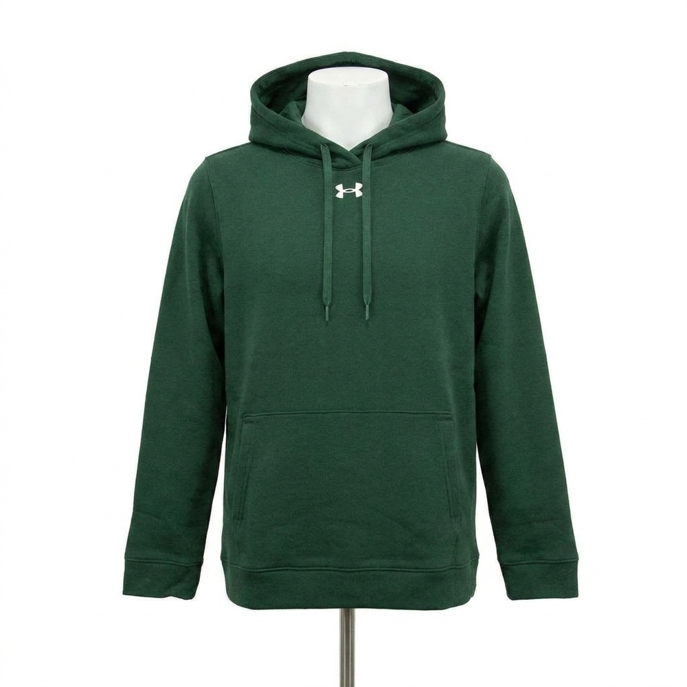 NEW UNDER ARMOUR women's hustle fleece hoodie in forest green